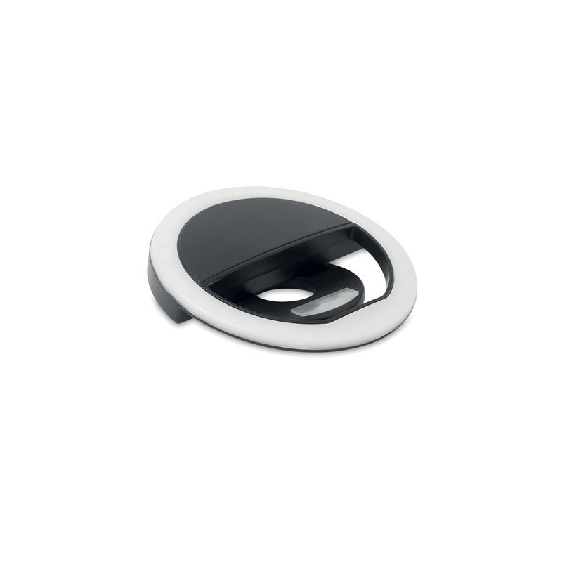Lampe portable personnalisée pour selfie - HELIE Matières : polystyrène (PS) Couleurs : noir