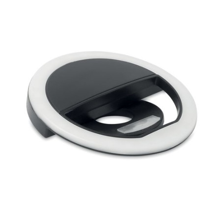 Lampe portable personnalisée pour selfie - HELIE Matières : polystyrène (PS) Couleurs : noir