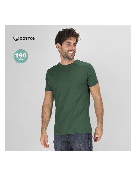 T-Shirt Publicitaire Adulte Couleur Perkins Matières : coton Taille textile : L Couleurs : vert marquage couleur éclatante
