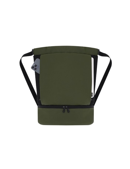 Sac à Dos Publicitaire Éco-responsable Handryx Matières : PU Couleurs : noir marquage couleur éclatante