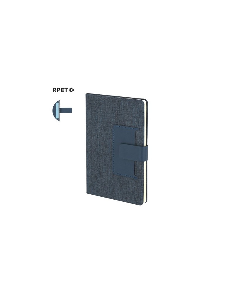 Bloc Notes Publicitaire Éco-responsable Flitfud Matières : PET recyclé Couleurs : gris marquage laser ultra précis