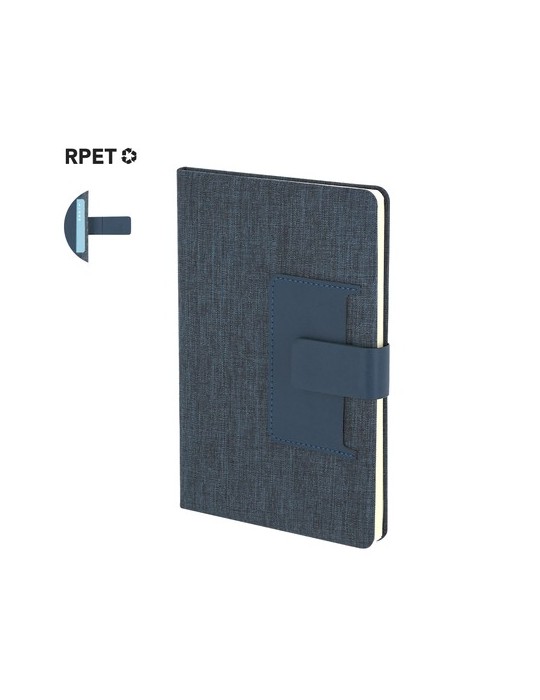 Bloc Notes Publicitaire Éco-responsable Flitfud Matières : PET recyclé Couleurs : gris marquage laser ultra précis