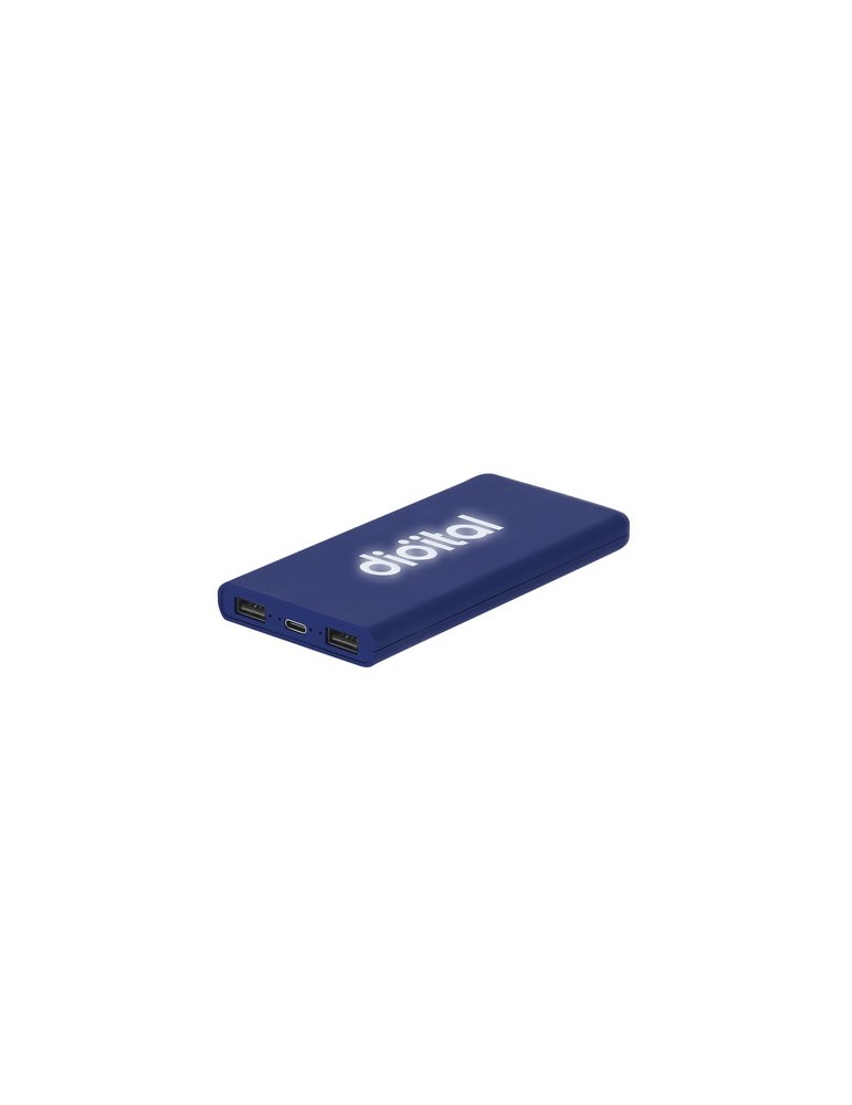 Power Bank Publicitaire Éco-responsable Caplan Couleurs : bleu impression haute définition