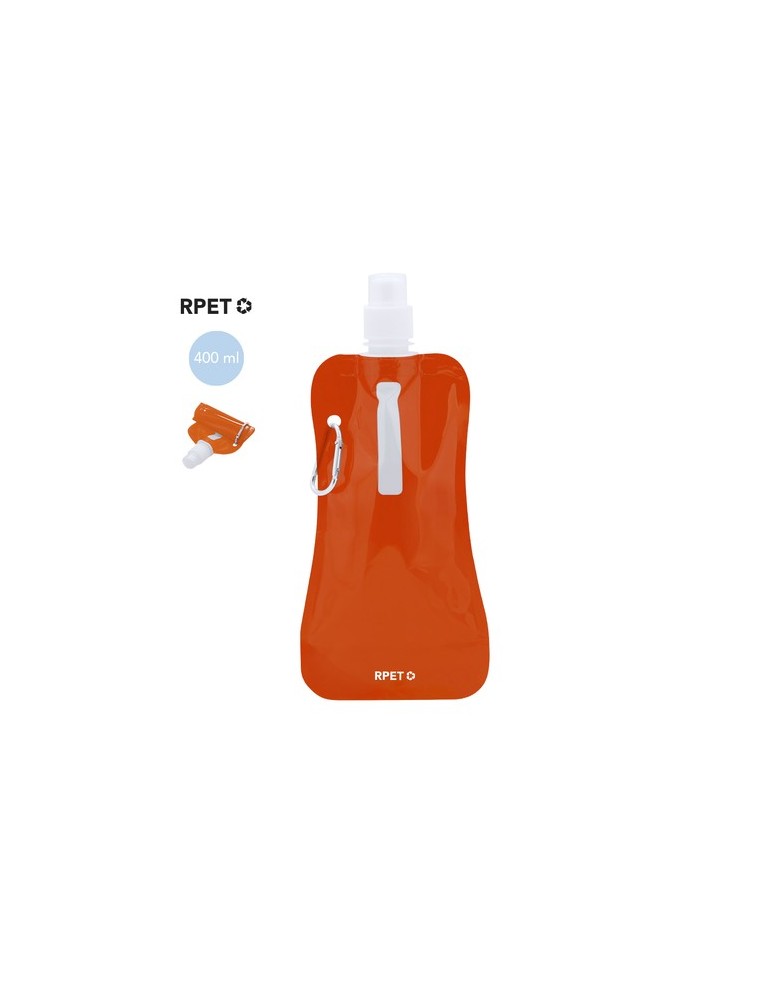 Bidon publicitaire pliable Risix Matières : PET recyclé Couleurs : bleu cadeau collaborateur premium