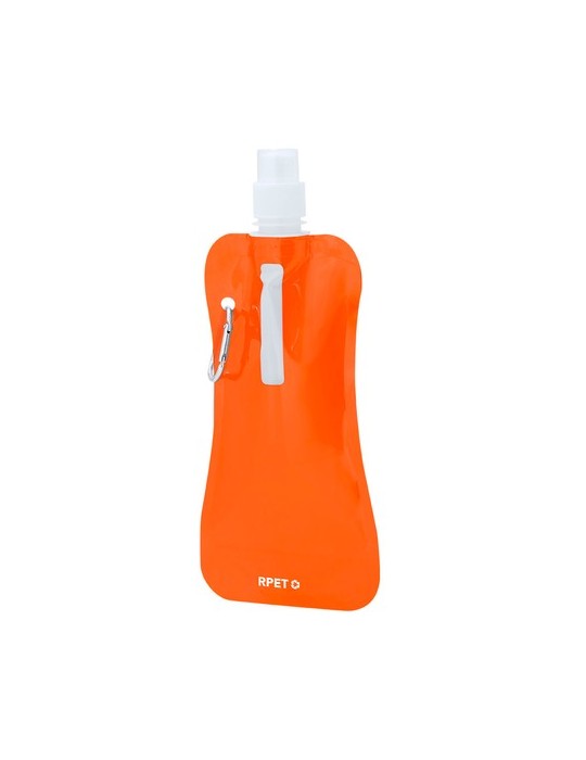 Bidon publicitaire pliable Risix Matières : PET recyclé Couleurs : blanc marquage couleur éclatante
