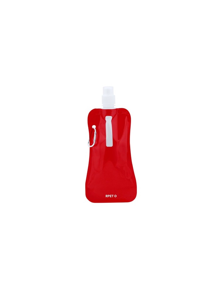 Bidon publicitaire pliable Risix Matières : PET recyclé Couleurs : blanc personnalisable avec votre logo