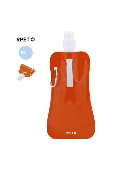 Bidon publicitaire pliable Risix Matières : PET recyclé Couleurs : noir goodies entreprise design