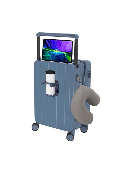 Trolley publicitaire  Corbin Matières : Polycarbonate (PC) Couleurs : blanc personnalisation rapide en France