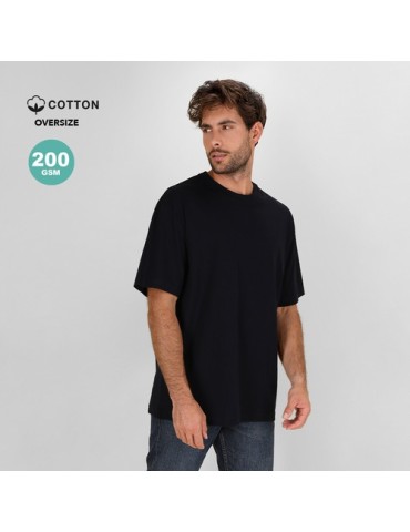 T-Shirt Oversize Publicitaire Adulte Minton Matières : coton Taille textile : M Couleurs : bleu marine foncé objet publicitaire  2