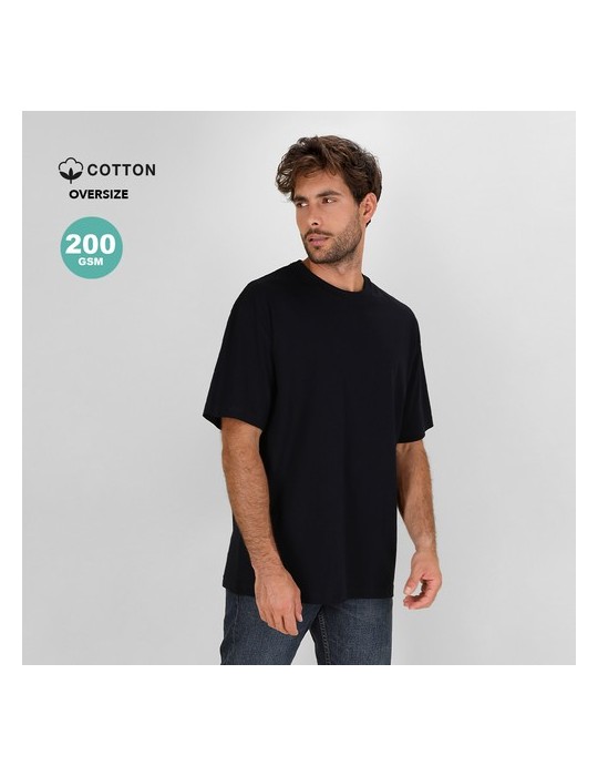 T-Shirt Oversize Publicitaire Adulte Minton Matières : coton Taille textile : M Couleurs : bleu marine foncé impression haute dé
