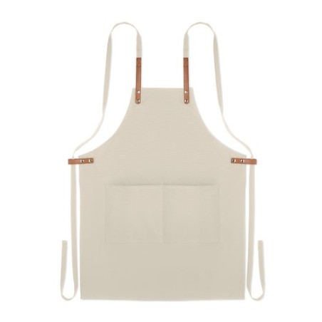Tablier en coton organique 340 gr/m² personnalisé - NAGPUR Matières : coton biologique Couleurs : beige personnalisable avec vot