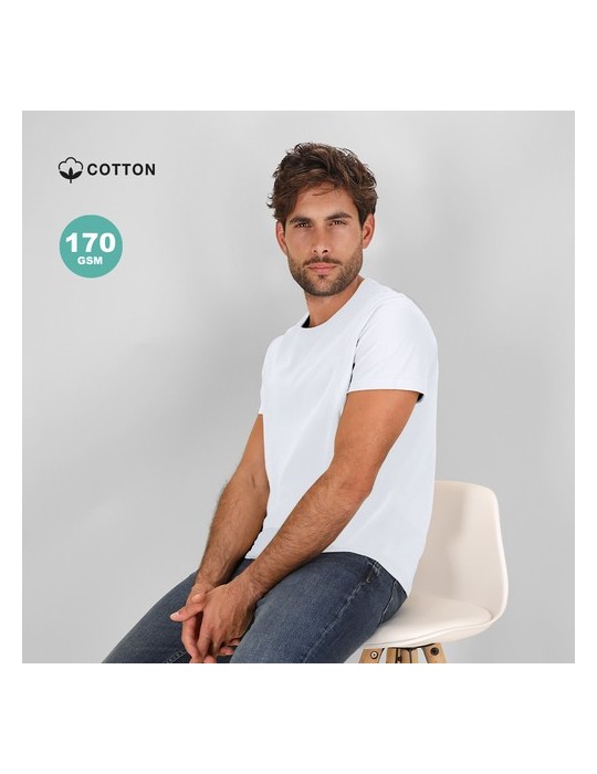 T-Shirt Publicitaire Blanc Adulte Stiles Matières : coton Taille textile : L Couleurs : blanc personnalisation rapide en France