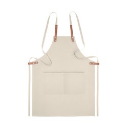 Tablier en coton organique 340 gr/m² personnalisé - NAGPUR Matières : coton biologique Couleurs : beige cadeau entreprise pas ch