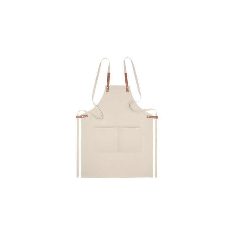 Tablier en coton organique 340 gr/m² personnalisé - NAGPUR Matières : coton biologique Couleurs : beige cadeau entreprise pas ch