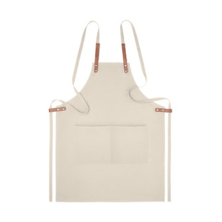 Tablier en coton organique 340 gr/m² personnalisé - NAGPUR Matières : coton biologique Couleurs : beige cadeau entreprise pas ch