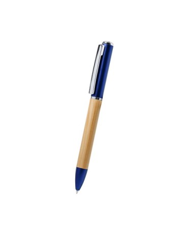 Stylo publicitaire lampe Telnay Matières : bambou Couleurs : argenté personnalisable avec votre logo
