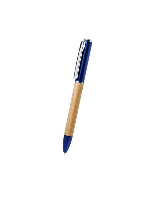 Stylo publicitaire lampe Telnay Matières : bambou Couleurs : argenté personnalisable avec votre logo