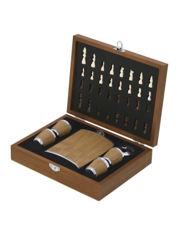 Set de flacons publicitaires s Fleet Matières : bois Couleurs : naturel cadeau entreprise pas cher