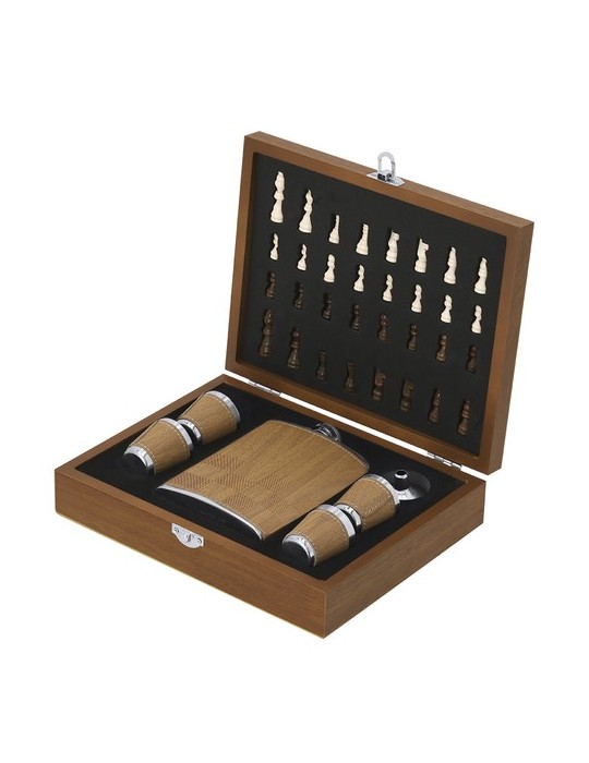 Set de flacons publicitaires s Fleet Matières : bois Couleurs : naturel cadeau entreprise pas cher