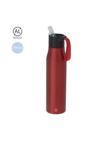 Bidon Éco-responsable de 500ml Thorup Matières : aluminium recyclé  Couleurs : rouge 2