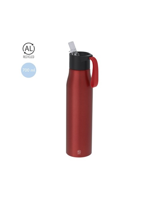 Bidon Éco-responsable de 500ml Thorup Matières : aluminium recyclé  Couleurs : rouge accessoire événementiel unique