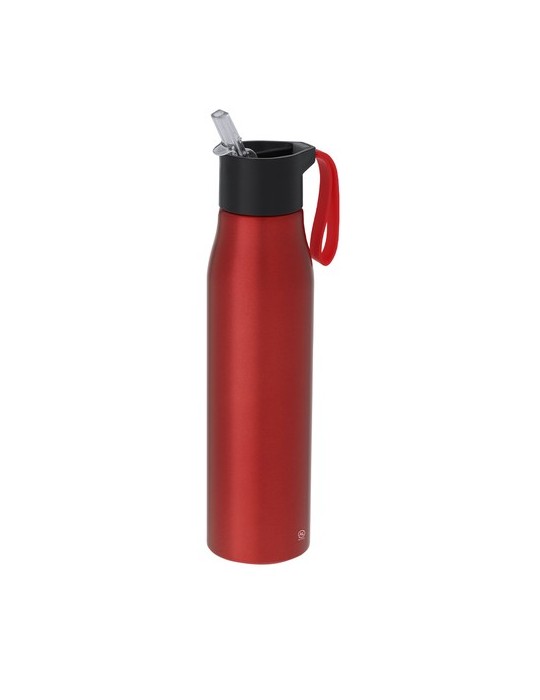 Bidon Éco-responsable de 500ml Thorup Matières : aluminium recyclé  Couleurs : noir impression logo haute qualité