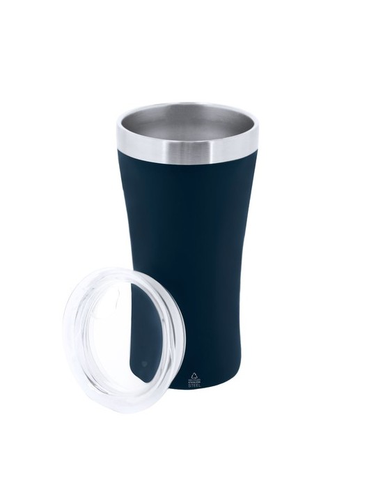 Verre Éco-responsable Thermique Cozard Couleurs : bleu marine Matières : acier inoxydable recyclé cadeau collaborateur premium