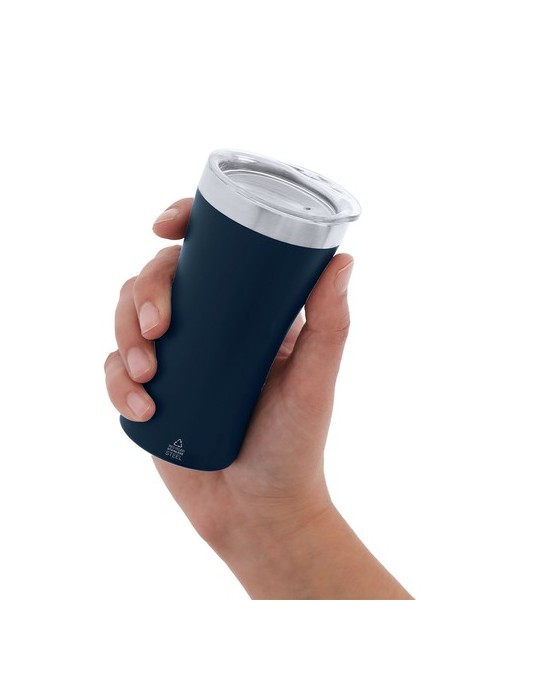 Verre Éco-responsable Thermique Cozard Couleurs : bleu marine Matières : acier inoxydable recyclé objet promo petit budget