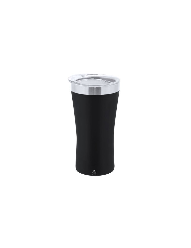 Verre Éco-responsable Thermique Cozard Couleurs : noir Matières : acier inoxydable recyclé goodies publicitaire événementiel