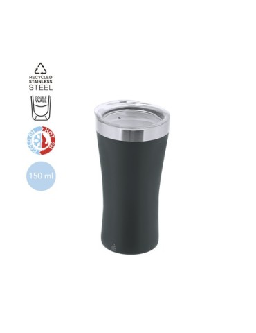 Verre Éco-responsable Thermique Cozard Couleurs : noir Matières : acier inoxydable recyclé objet promotionnel éco-responsable