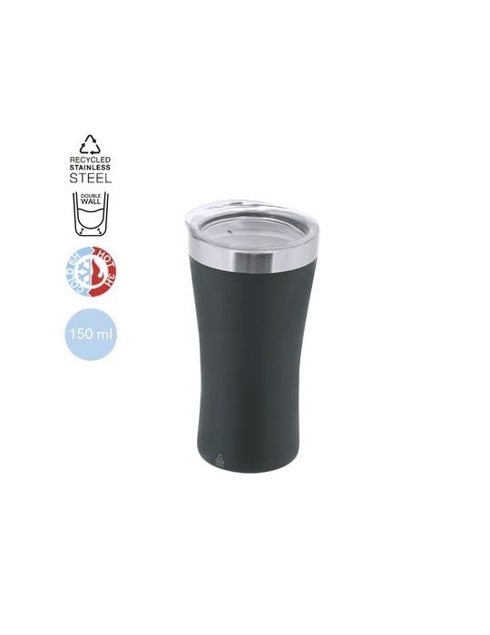 Verre Éco-responsable Thermique Cozard Couleurs : noir Matières : acier inoxydable recyclé objet promotionnel éco-responsable