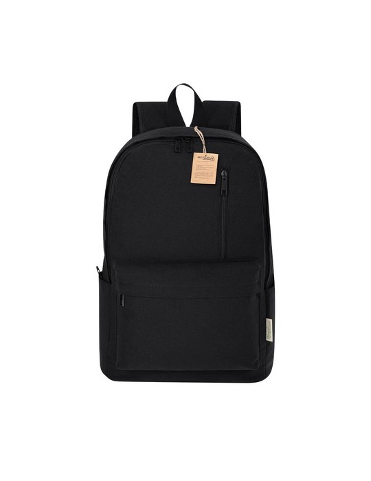 Sac à Dos Publicitaire Éco-responsable Stalion Matières : coton recyclé Couleurs : noir cadeau entreprise pas cher