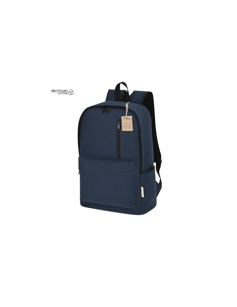 Sac à Dos Publicitaire Éco-responsable Stalion Matières : coton recyclé Couleurs : noir marquage laser ultra précis