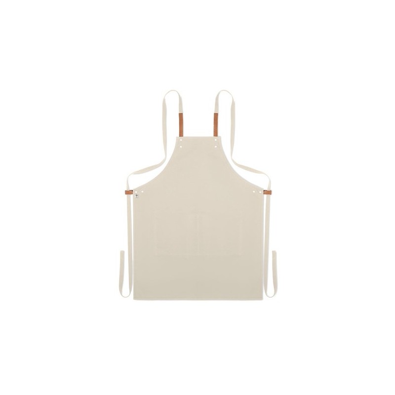 Tablier en coton organique 340 gr/m² personnalisé - NAGPUR Matières : coton biologique Couleurs : beige impression haute définit