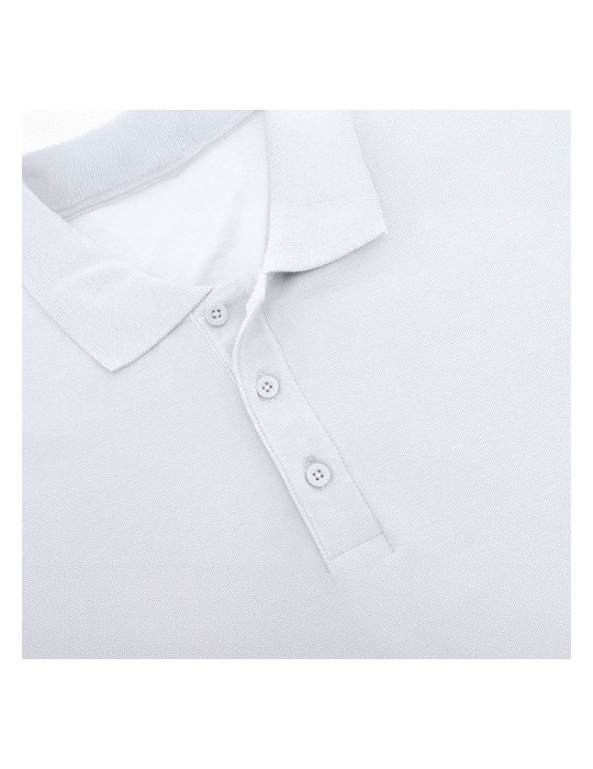 Polo Blanc Personnalisé Éco-responsable pour Adulte Chaplin Matières : coton Taille textile : M Couleurs : blanc goodies entrepr