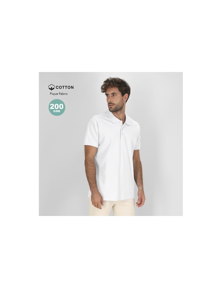 Polo Blanc Personnalisé Éco-responsable pour Adulte Chaplin Matières : coton Taille textile : S Couleurs : blanc goodies entrepr