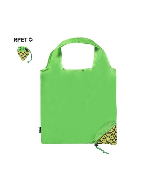 Sac Pliable Éco-responsable Chenry Matières : PET recyclé Couleurs : ananas impression logo haute qualité