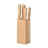 Set de 5 couteaux de cuisine gourmet avec socle - Ustensiles de Cuisine pas cher Matières : bois Couleurs : bois