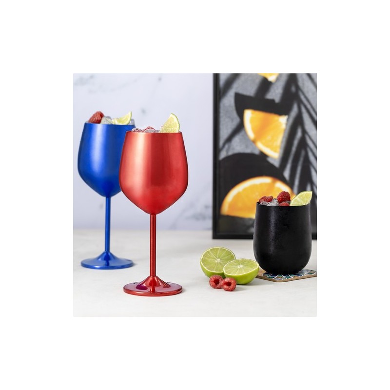 Verre à Vin Personnalisé Éco-responsable - Arlene Matières : aluminium Couleurs : argenté impression logo haute qualité
