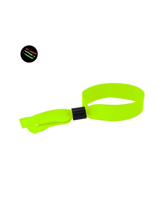 Bracelet publicitaire personnalisé Clasmy Matières : polyester Couleurs : vert fluo livraison express 24h 48h