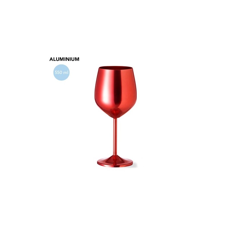 Verre à Vin Personnalisé Éco-responsable - Arlene Matières : aluminium Couleurs : noir objet promotionnel éco-responsable