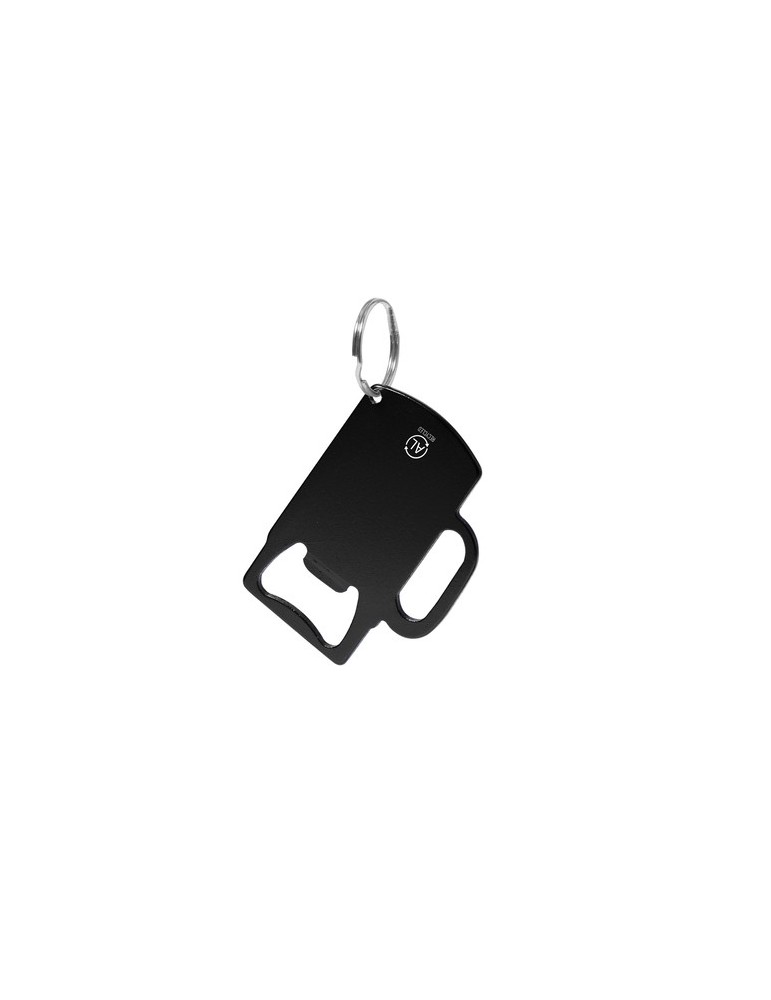 Porte-Clés Ouvre Bouteille Éco-responsable Personnalisé Berman Matières : aluminium recyclé  Couleurs : noir