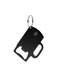 Porte-Clés Ouvre Bouteille Éco-responsable Personnalisé Berman Matières : aluminium recyclé  Couleurs : noir