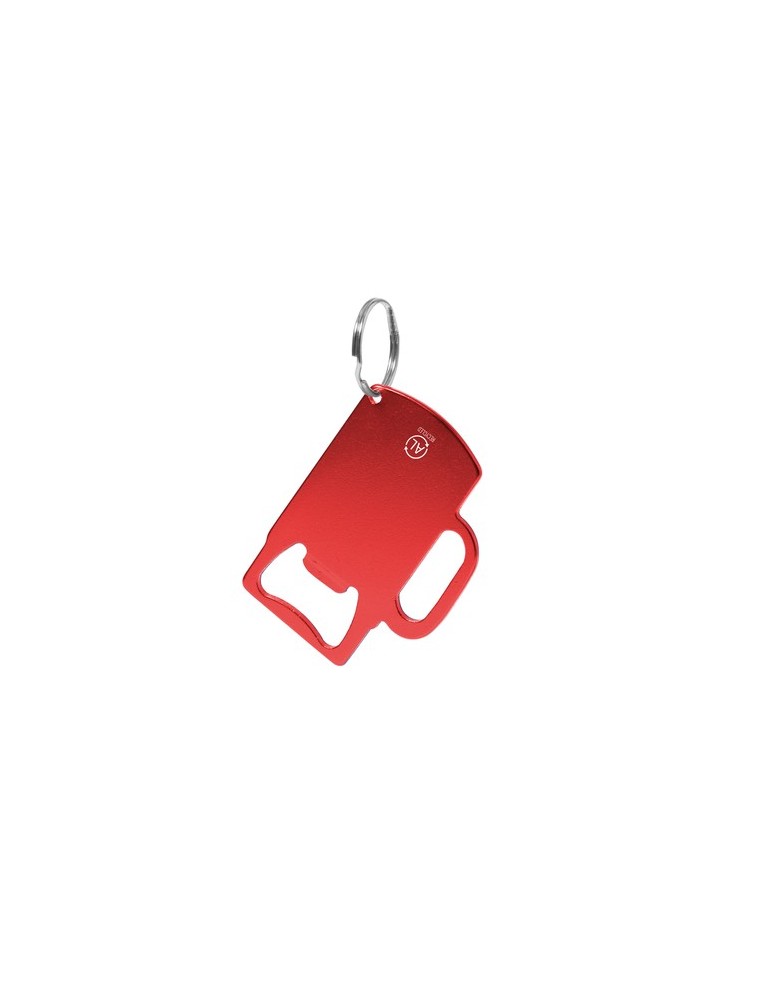 Porte-Clés Ouvre Bouteille Éco-responsable Personnalisé Berman Matières : aluminium recyclé  Couleurs : noir personnalisation su