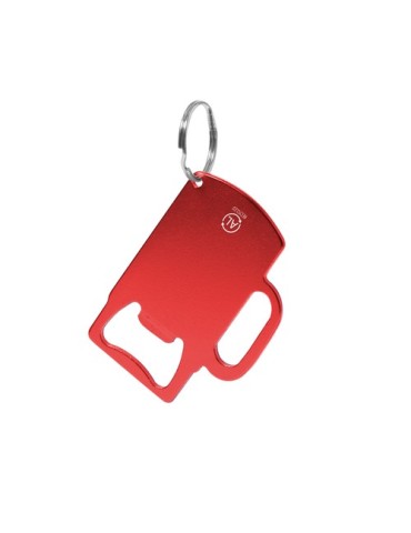 Porte-Clés Ouvre Bouteille Éco-responsable Personnalisé Berman Matières : aluminium recyclé  Couleurs : argenté personnalisable 