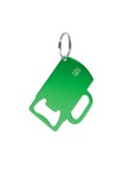 Porte-Clés Ouvre Bouteille Éco-responsable Personnalisé Berman Matières : aluminium recyclé  Couleurs : argenté personnalisation