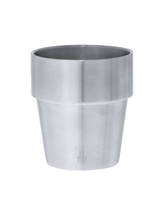 Verre personnalisé  Mayden Couleurs : noir Matières : acier inoxydable recyclé objet promo petit budget