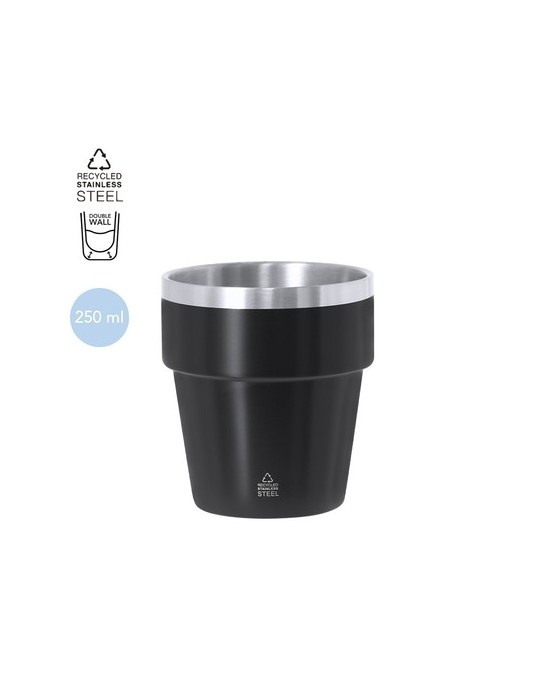 Verre personnalisé  Mayden Couleurs : argenté Matières : acier inoxydable recyclé objet promotionnel éco-responsable