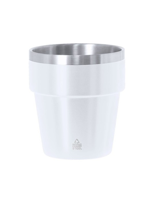 Verre personnalisé  Mayden Couleurs : bleu marine Matières : acier inoxydable recyclé cadeau collaborateur premium