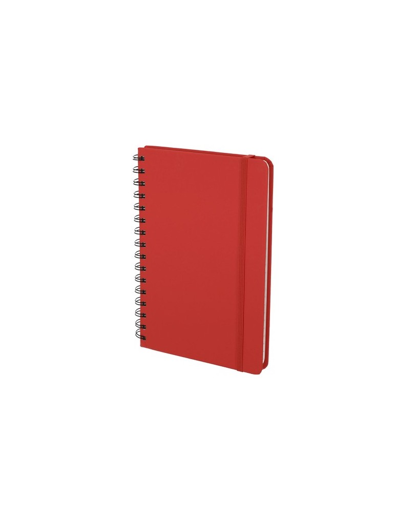 Cahier pratique Pusik Couleurs : rouge Matières : PU recyclé impression logo haute qualité